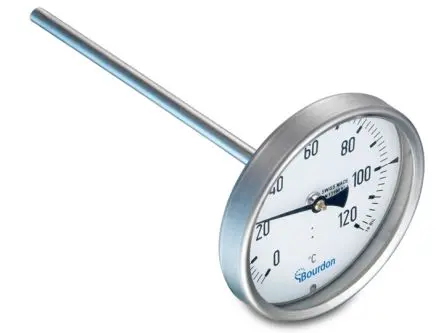Produktfoto 1 von Bourdon Zeigerthermometer, 120 °C