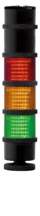 Produktfoto 1 von RS PRO LED Signalturm 12-stufig Linse Gelb, Grün, Rot 240V ac Dauer Schraubanschlussklemme 345 mm