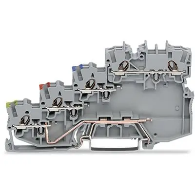 Produktfoto 1 von WAGO TOPJOB S Anschlussklemmenblock DIN-Schiene 4 Grau, 1mm² Zugfederklemme
