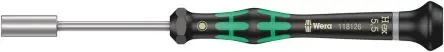 Produktfoto 1 von Wera 2.5 mm Sechskant Steckschlüssel-Handgriff, Länge 157 mm / Klinge 60 mm