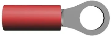 Produktfoto 1 von TE Connectivity PIDG Ringkabelschuh, Isoliert 22 AWG, Nylon, Rot, 16 AWG max.AWG, M5