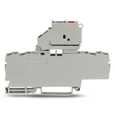 Produktfoto 1 von WAGO TOPJOB S Abgesicherter Anschlussklemmenblock 1 Grau, 2.5mm², 250V Einsteck-Anschluss Abgesichert IECEx/ATEX/CSA