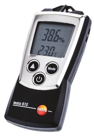 Produktfoto 1 von Testo 610 Hygrometer 50 °C, Typ Digitalhygrometer ±2.5 %RH, absolut 50 °C / 100 %RH, ±0.5°C, ISO-kalibriert