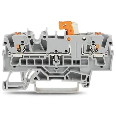 Produktfoto 1 von WAGO TOPJOB S Prüftrennklemmenblock 1 Grau, 2.5mm², 300V Einsteck-Anschluss IECEx/ATEX/CSA