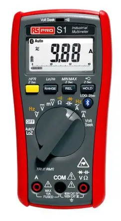 Produktfoto 1 von RS PRO S1 Tragbar Digital Multimeter Echteffektivwert, CAT III, CAT IV 1 kV ac / 10 A ac 10 A dc, 40 mΩ