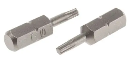 Produktfoto 1 von RS PRO 1/4 in T10 mm Innensechsrund Schraubbit, aus CrMo-Stahl, 50-teilig, 25mm