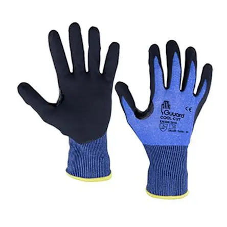 Produktfoto 1 von GUYARD COOL CUT Arbeitshandschuhe Größe 7 HPPE Blau Nitrilschaum 10