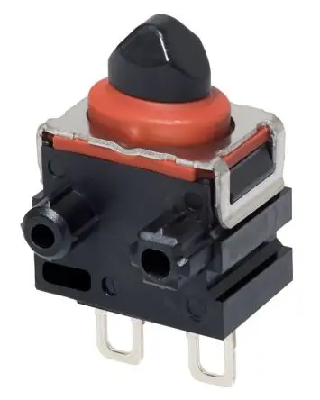 Produktfoto 1 von Omron Subminiatur-Mikroschalter Stiftstößel-Betätiger Einsteckbar, SPST, 12 V dc, 0.1A IP67 1.2N -40 °C - 85 °C