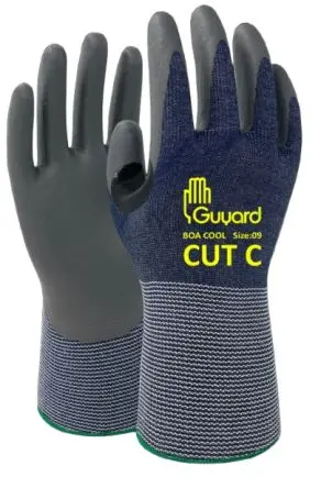 Produktfoto 1 von GUYARD BOA COOL Arbeitshandschuhe Größe 6 Hochdichtes Polyethylen, HPPE Grau Nitril 20