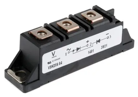 Produktfoto 1 von Vishay VS-VSKD56 Panel Diode Recovery Gleichrichter Serie, 400 V / 60 A, 3-Pin TO-240