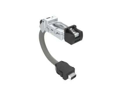 Produktfoto 1 von Amphenol Communications Solutions DRPC6 Cat6a Ethernet-Kabel, 1 m, Grau Abgeschirmt, Thermoplast