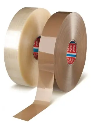 Produktfoto 1 von Tesa 4120 Verpackungsklebeband, Polyvinylchloridfolie, Klar, Weiß, Stärke 0.049 mm, 12mm x 66 m