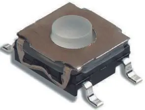 Produktfoto 1 von C & K IP67 Taster SPST Taster, SMD Gull-Wing 50mA Tastend 0.57 mm Schwarz Oberfläche B. 6.2mm L. 6.2 mm