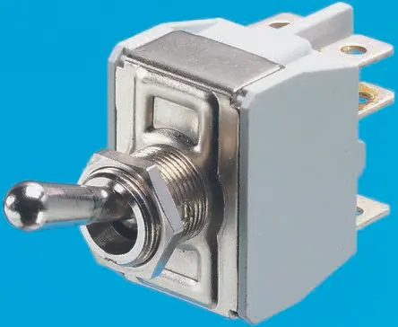 Produktfoto 1 von APEM Panel Kippschalter DPST, Ein-Aus-Ein, 24 V dc, 250 V ac, 5A, Lötöse