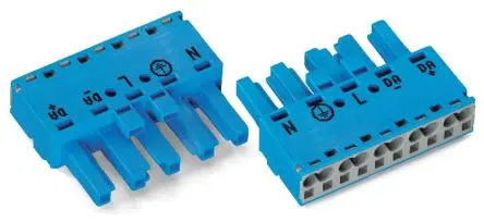Produktfoto 1 von WAGO 770 Beleuchtungssteckverbinder, Kabel Buchse, Beleuchtungssteckverbinder, Einsteck-Anschluss 25A, Kontakte: 5 IP20,