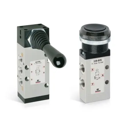 Produktfoto 1 von Camozzi, Hebel 4 Pneumatik-Steuerventil, manuell, G, Aluminium 454-900