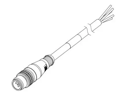 Produktfoto 1 von Molex 120065, 3-polig Sensor-Betätigungselementkabel, M12 Stecker 3 / Nicht abgeschlossen Stecker, Länge 5 m