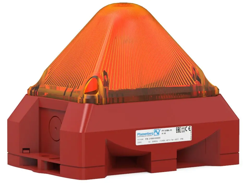 Produktfoto 1 von Pfannenberg PY X Blink-Licht Signalleuchte Orange, 12 V DC, 24 V DC, 48 V D/C