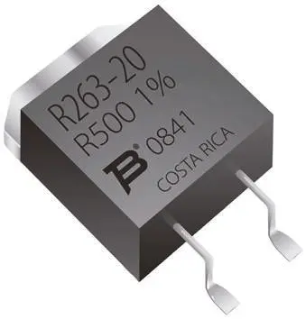 Produktfoto 1 von Bourns PWR263S-20, AEC-Q200 Dickschicht SMD-Widerstand 470 Ω ±5 % / 20 W -100 ppm/°C, +100 ppm/°C, TO-263 Gehäuse