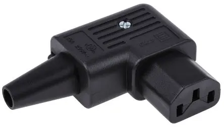 Produktfoto 1 von Schurter 4785 IEC-Steckverbinder C13, 250V, gewinkelt Stecker, Kabel 15A