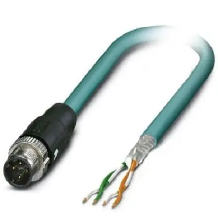 Produktfoto 1 von Phoenix Contact NBC Cat.5 Ethernet-Kabel, 5 m, Blau 4 Abgeschirmt Geschirmt, Aussen ø 6.4 mm Außen-ø , Thermoplastisches