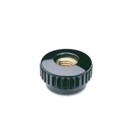 Produktfoto 1 von Elesa Knopf Schwarz M8 Duroplast x 18 mm Rund, mit Gewindebohrung Ø 26 mm