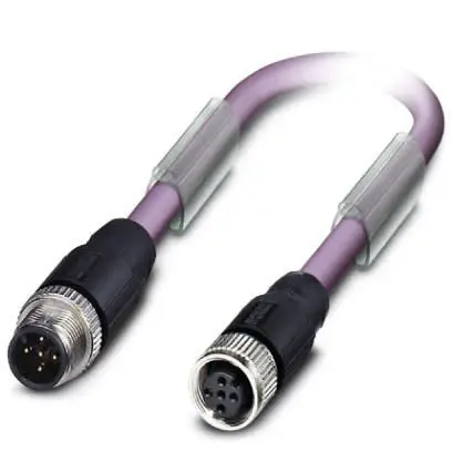 Produktfoto 1 von Phoenix Contact SAC, 5-polig Buskabel, M12, Gerade Stecker 5 / M12, Gerade Buchse, Länge 6 m