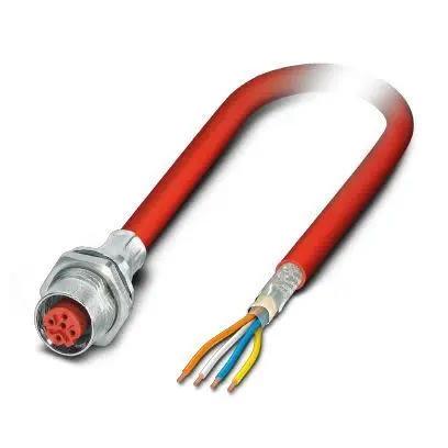 Produktfoto 1 von Phoenix Contact VS Cat.5 Ethernet-Kabel, 5 m, Rot 4 Abgeschirmt Geschirmt, Aussen ø 6.5 mm Außen-ø , Polyvinylchlorid