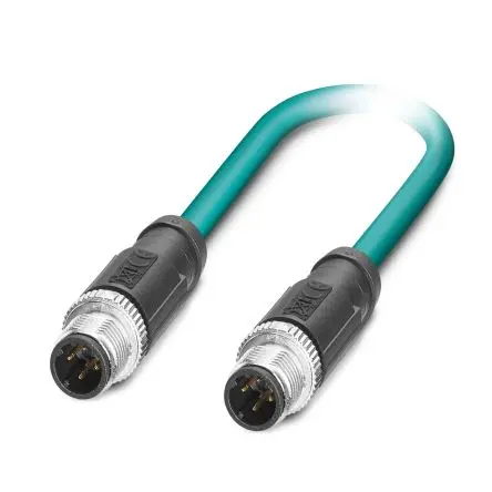 Produktfoto 1 von Phoenix Contact NBC Cat.5 Ethernet-Kabel, 1 m, Blau 2 Abgeschirmt, Aussen ø 6.4 mm Außen-ø , Polyurethan