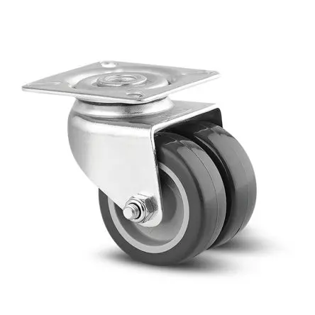 Produktfoto 1 von Tente Drehbar Rolle, Rad ø 75 mm, 80 kg, Ges H. 99 mm, Rad B. 25 mm, Polypropylen