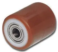Produktfoto 1 von LAG Rollwagenrolle Weiß, Braun, Mat. Polyurethan, 850 kg Ø 82 mm, B. 100 mm