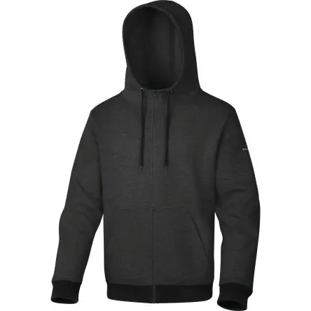 Produktfoto 1 von Delta Plus AREZZO Unisex Kapuzenpullover, 35 % Baumwolle, 65 % Polyester Grau Reißverschluss, Größe S