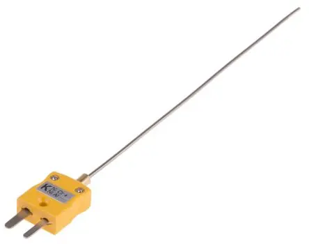 Produktfoto 1 von RS PRO Edelstahl 310 Mineralisoliertes Thermoelement Typ K, Ø 1.5 mm x 150 mm -40 °C → 1100 °C, ISO-kalibriert