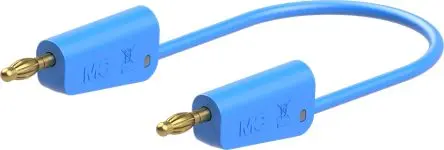 Produktfoto 1 von Staubli Messleitung 19A Stecker / Stecker, Blau 2 m, 30V ac