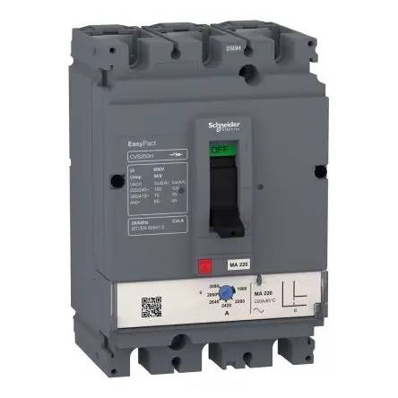 Schneider Electric Easypact EasyPact Elektronischer Schutzschalter 440V, 2.5A Feststehend 60 kA L. 161 mm x 105mm