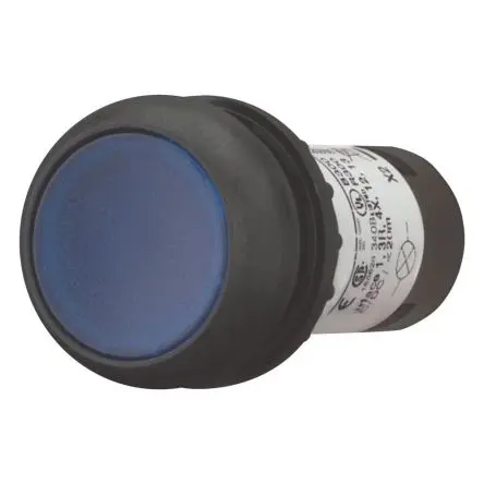 Produktfoto 1 von Eaton Moeller C22 Druckschalter Blau Beleuchtet wartungsfrei Ø 22.5 mm, 1 Schließer 120 V ac, IP67, IP69K