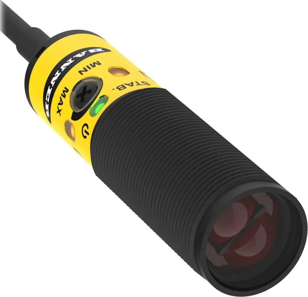 Produktfoto 1 von Banner Optischer Sensor, Bereich 750 mm, NPN Ausgang, Anschlusskabel