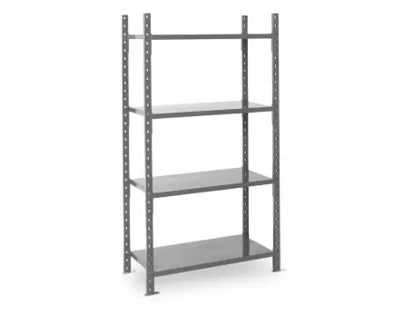 Manorga Regal Starterset, 4 Regale, Stahlblech, RAL 7024, 2000 mm x 1260mm, 1000 mm, 460 kg Last