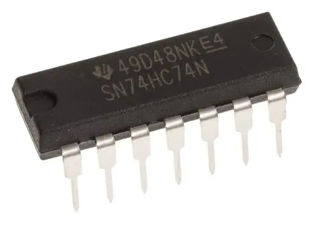 Produktfoto 1 von Texas Instruments IC Flip-Flop 2, HC, Einseitig, PDIP, 14-Pin