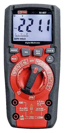 Produktfoto 1 von RS PRO RS-965 Tragbar Digital Multimeter Echteffektivwert, CAT III, CAT IV