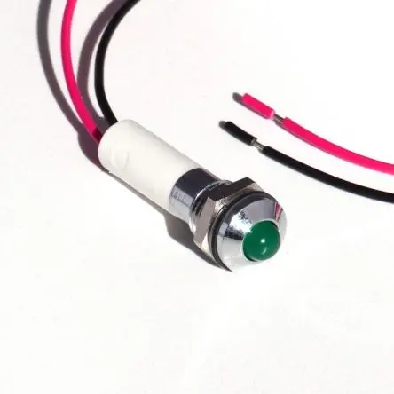 CML 1904X LED-Anzeige für die Montage auf einer Platte mit Anschlussleitung Grün Tafelmontage-Anzeige, Draht 12V dc M8,