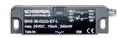 Produktfoto 1 von Schmersal BNS 36 Magnetisch Sicherheitsschalter 24V dc aus Glasfaserverstärkter Kunststoff, 2 Öffner / 2, Magnetisch