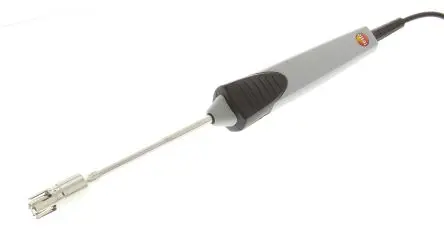 Produktfoto 1 von Testo Temperatursensor, Gestuft, Federnder Thermoelementstreifen x 115 mm Flink, Ø 5 mm, max.Temp 300 °C, ISO-kalibriert