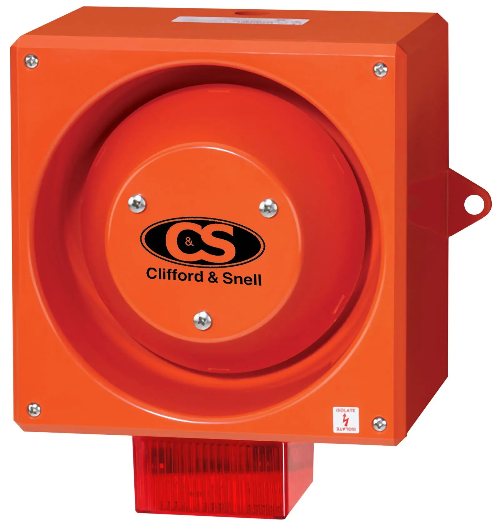 Produktfoto 1 von Clifford & Snell YL80 Xenon, Stroboskop-Licht Alarm-Leuchtmelder Rot / 116dB, 24 V dc