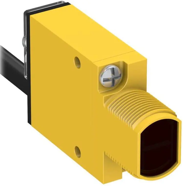 Produktfoto 1 von Banner Rechteckig Optischer Sensor, Retroreflektierend, Bereich 5 m, NPN/PNP Ausgang, Zopf QD, Hell-/dunkelschaltend