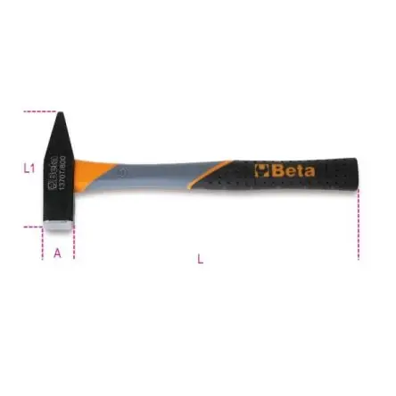 Produktfoto 1 von BETA Hammer, Klauenhammer 663 g Kunstfaser-Stiel 320 mm