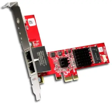 Produktfoto 1 von Hilscher 2 Anschl. PCI-Express Netzwerkkarte 100Mbit/s RJ45