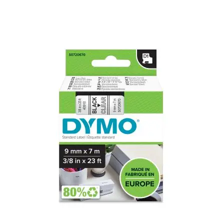 Produktfoto 1 von Dymo Beschriftungsband Schwarz für Dymo 450 DUO, Dymo 360, Dymo 500TS, Dymo PnP, Dymo 420P, Dymo 280, Dymo 160, Dymo,