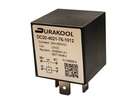 Produktfoto 1 von Durakool DC20 Leistungsrelais 80V dc Spule 1 Schließer 35A 2.1 kΩ 3 VA