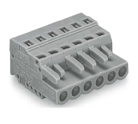 WAGO 231 Leiterplatten-Anschlussklemme, 4-polig / 1-reihig, Raster 5 mm